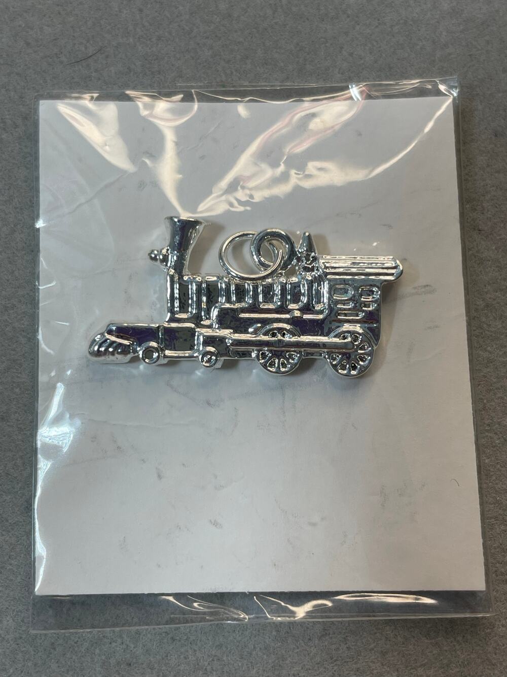 Aurora Jewelers Silver Steam Engine Locomotive Train Car Pendant Charm New